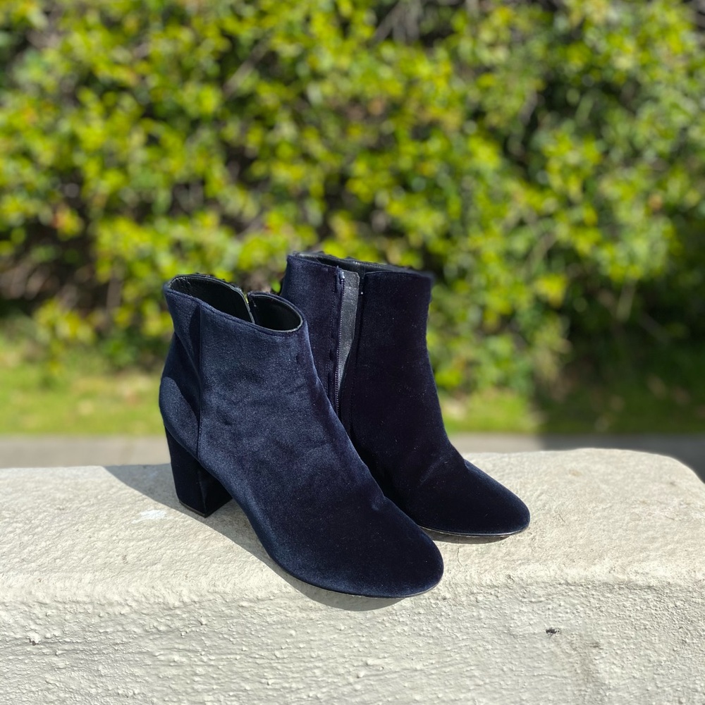 Stunning Club Monaco Velvet and Leather Booties